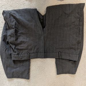 Brown Pin Stripe Slacks - Old Navy